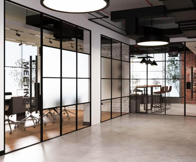 Hallway Glass Partition